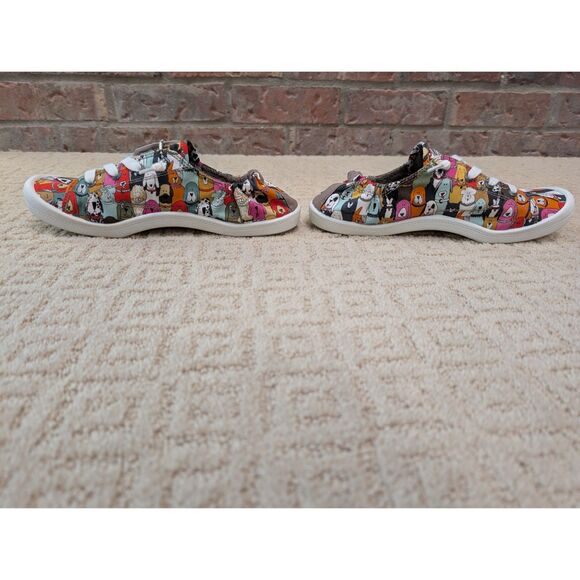 NWT Skechers Bob's For Dogs Shoes Women Size 10 Allover Dog Print Lace Up 31965 - Picture 2 of 8